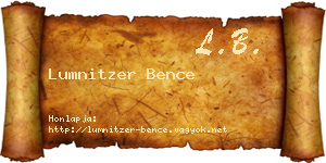 Lumnitzer Bence névjegykártya